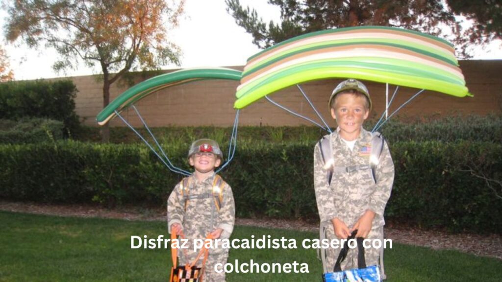 Disfraz paracaidista casero con colchoneta: guía fácil Disfraz paracaidista casero